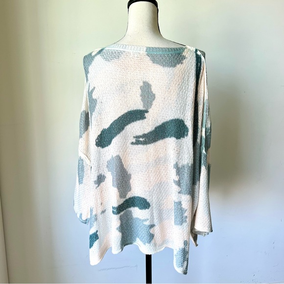 POL Boho Slouchy Camo Print Lightweight Dolman Sleeve Sweater—SZ. Medium - Picture 8 of 17